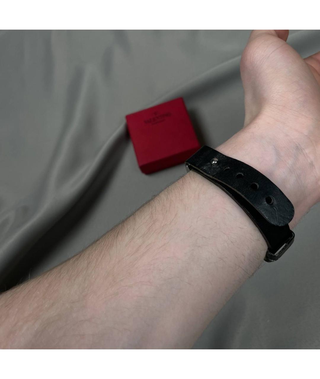 DOLCE&GABBANA Черный кожаный браслет, фото 5