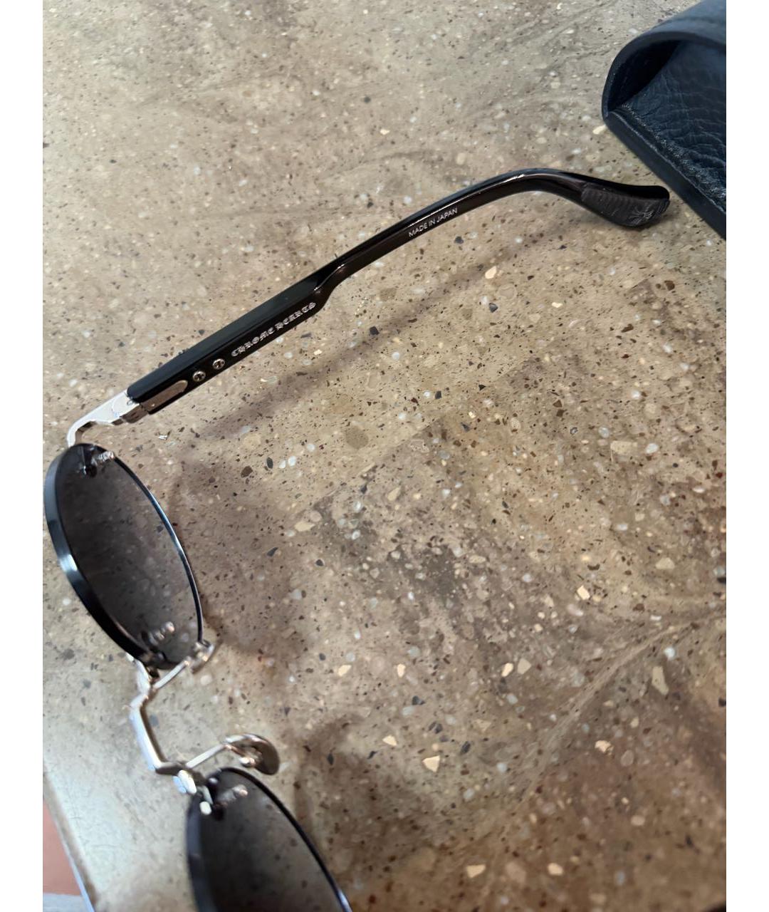 CHROME HEARTS Серые металлические солнцезащитные очки, фото 2