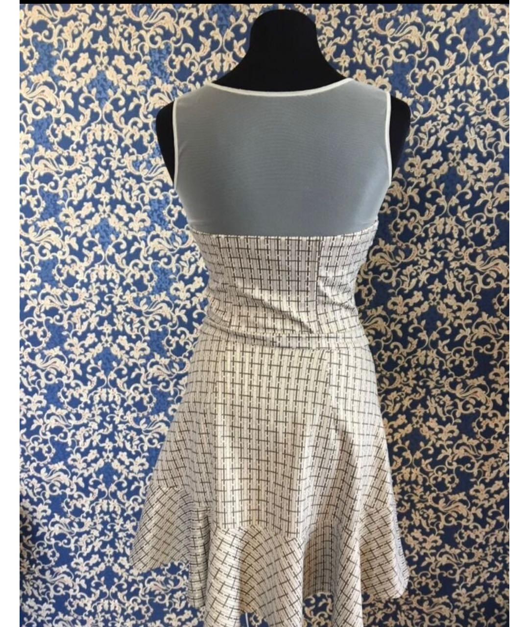 PATRIZIA PEPE Бежевое полиэстеровое коктейльное платье, фото 2