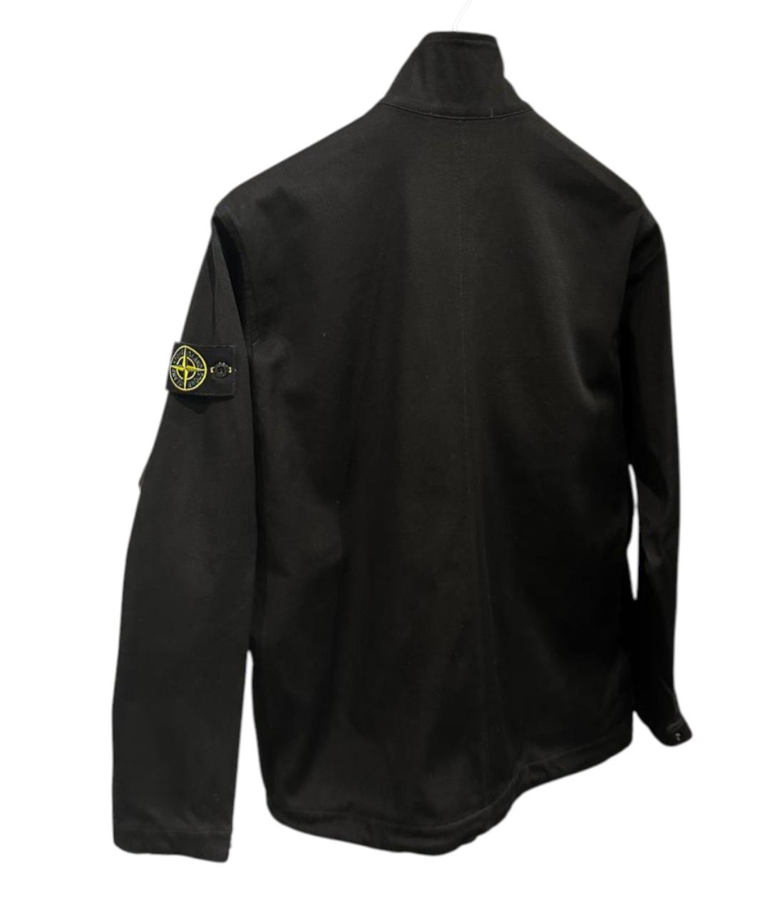 STONE ISLAND Черная хлопковая куртка, фото 3