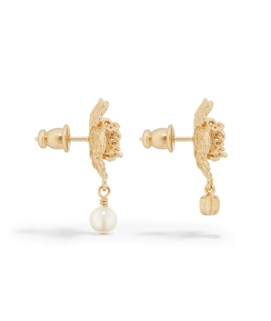 CHRISTIAN DIOR Золотые металлические серьги, фото 2