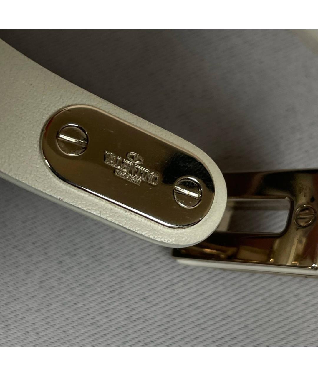 VALENTINO Бежевый кожаный браслет, фото 3