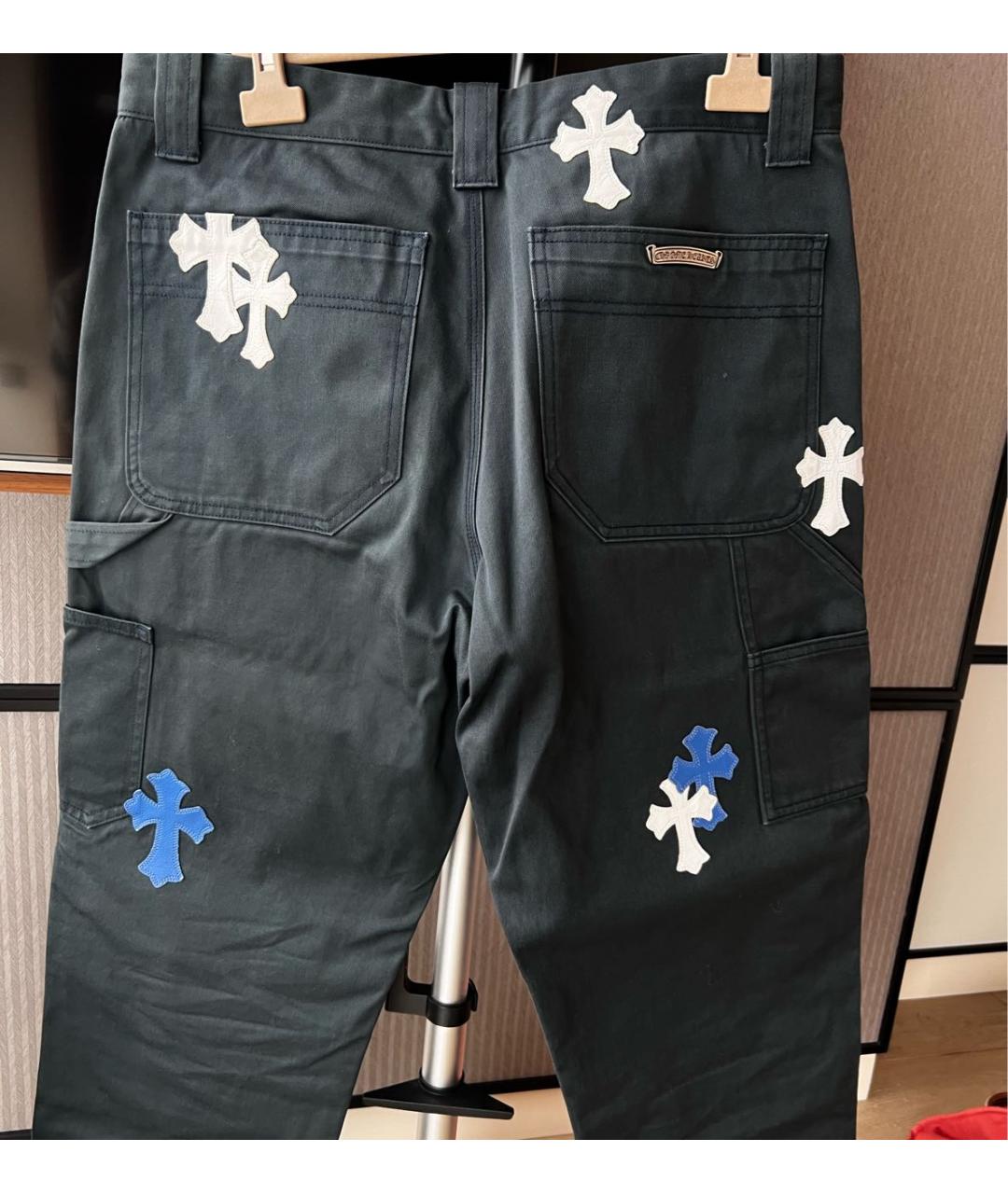 CHROME HEARTS Темно-синие хлопковые джинсы, фото 4