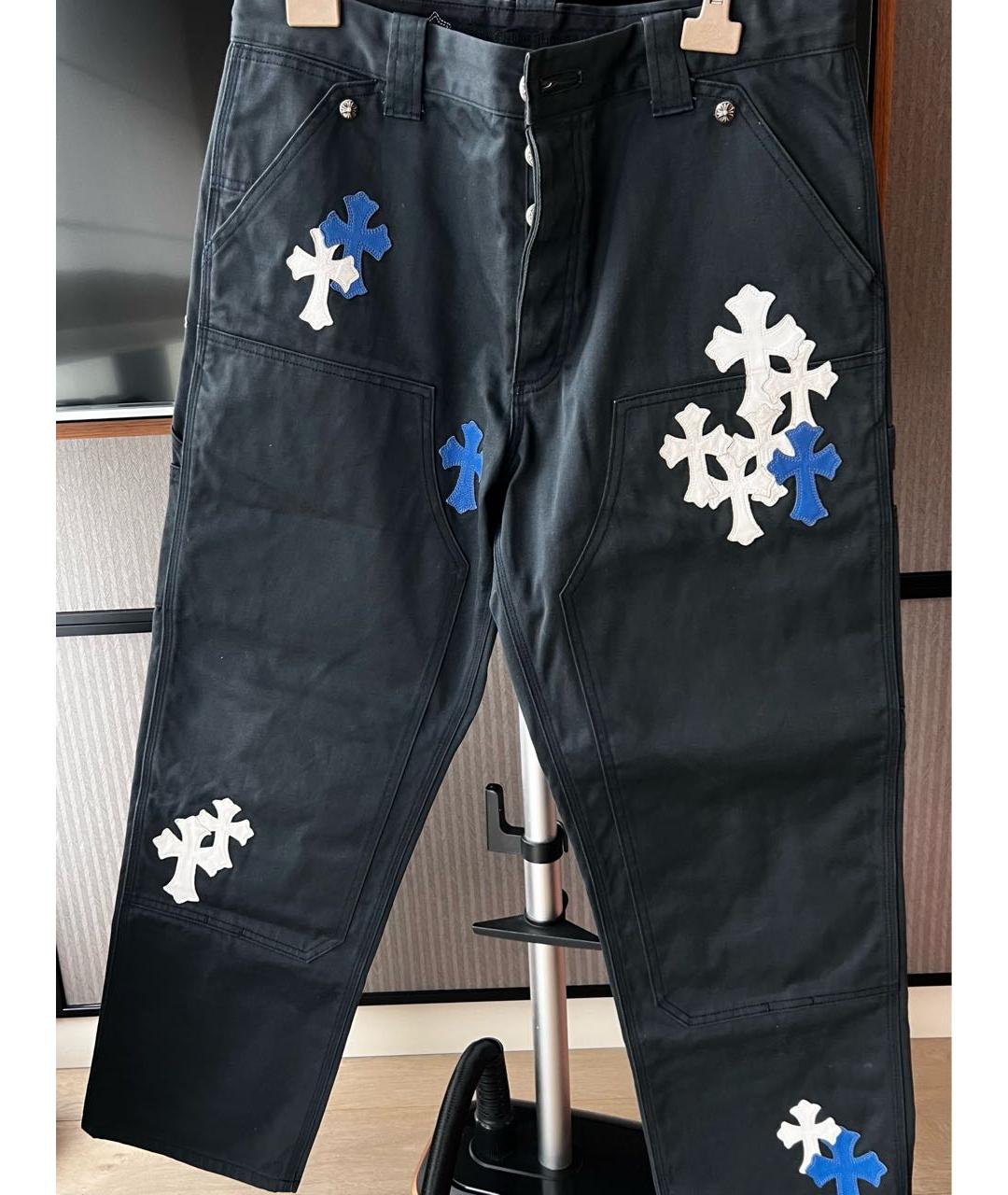 CHROME HEARTS Темно-синие хлопковые джинсы, фото 8