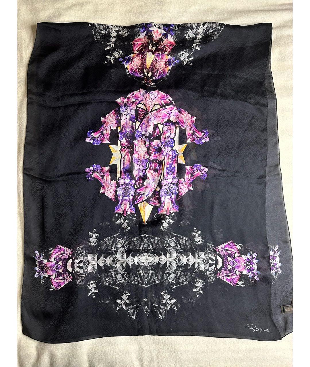 ROBERTO CAVALLI Мульти шелковый шарф, фото 7