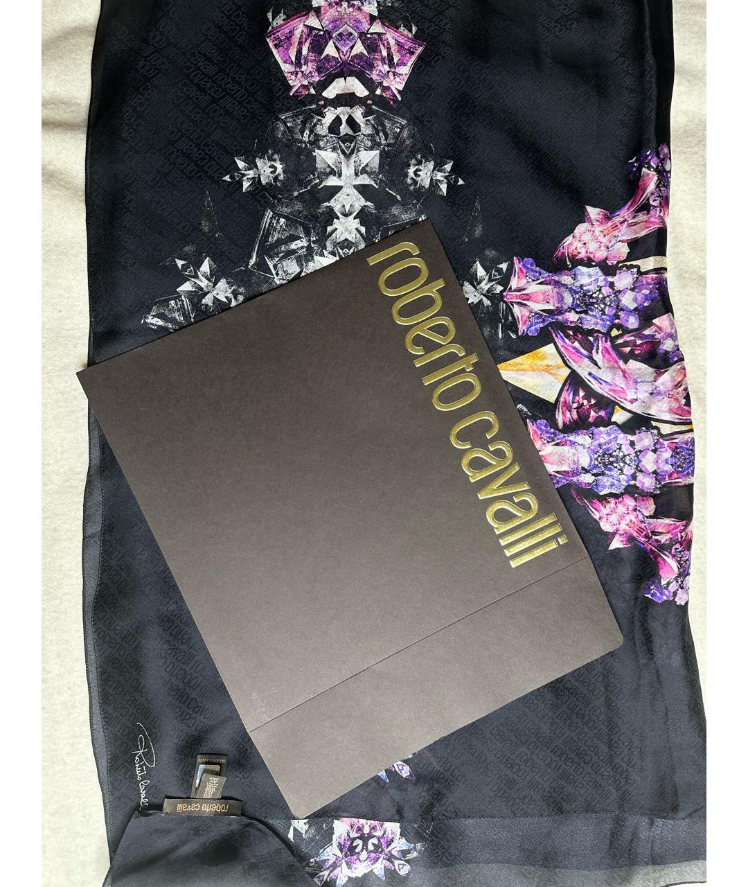 ROBERTO CAVALLI Мульти шелковый шарф, фото 4