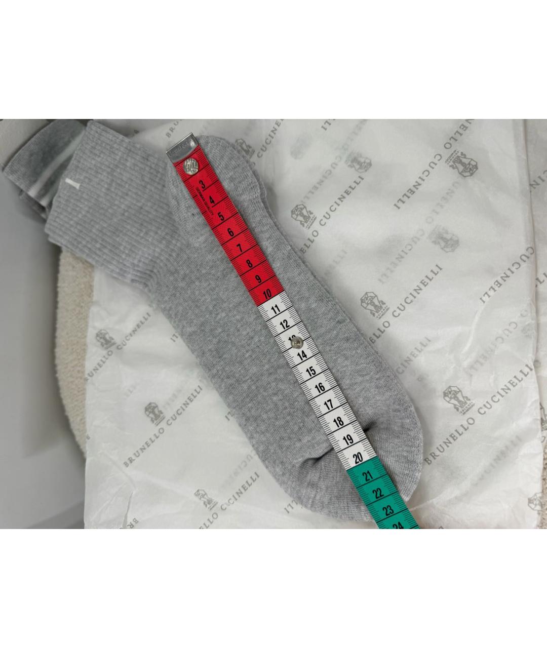 BRUNELLO CUCINELLI Серые носки, чулки и колготы, фото 4