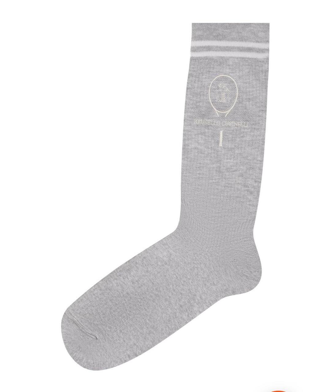 BRUNELLO CUCINELLI Серые носки, чулки и колготы, фото 1