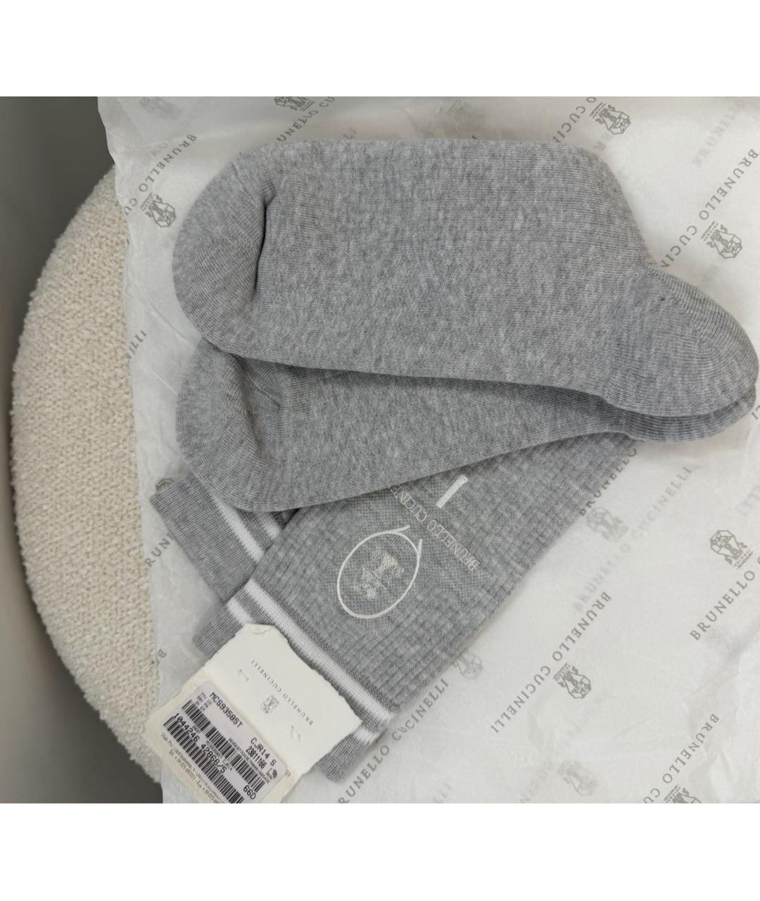 BRUNELLO CUCINELLI Серые носки, чулки и колготы, фото 5