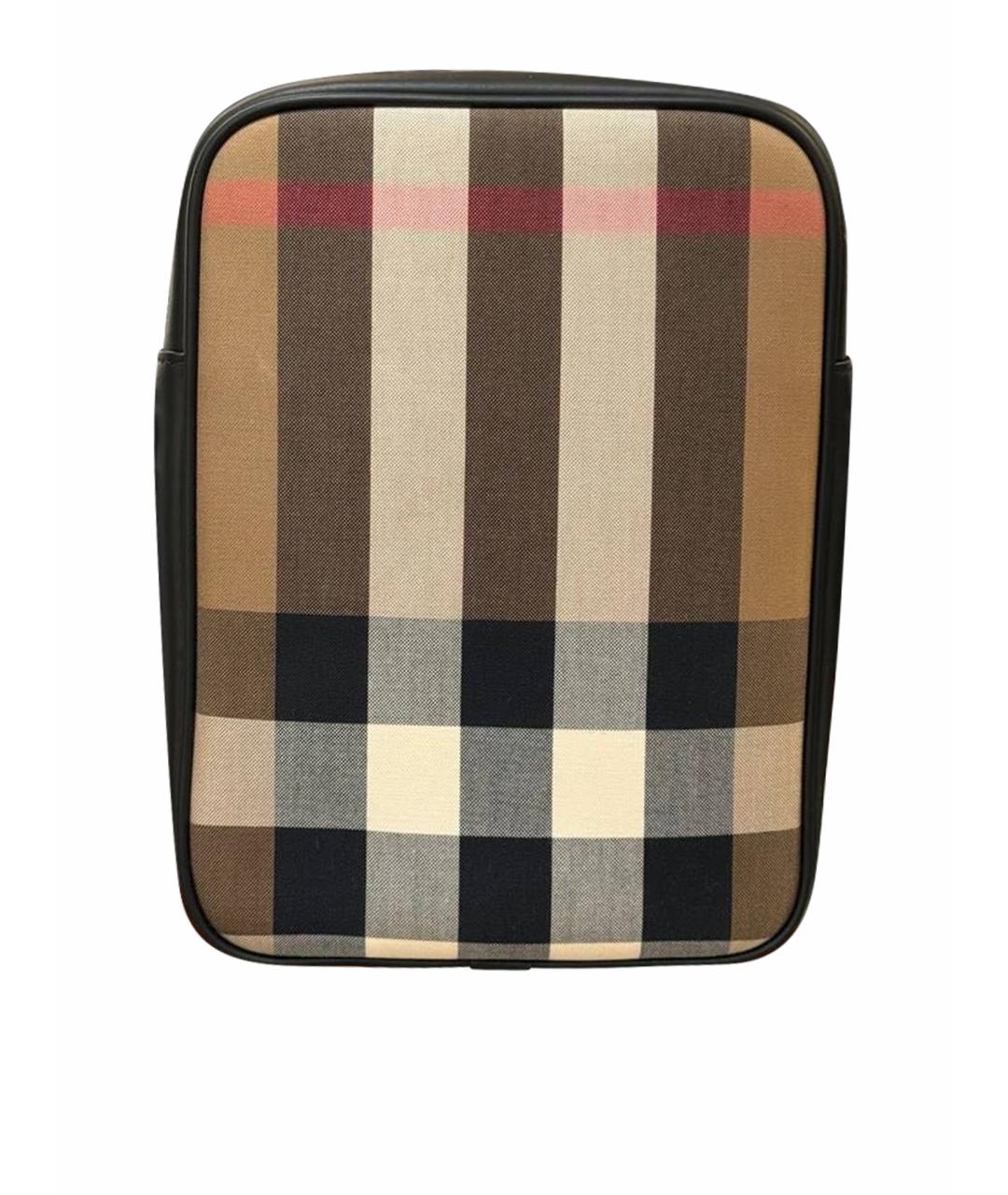 BURBERRY Коричневая тканевая барсетка, фото 1