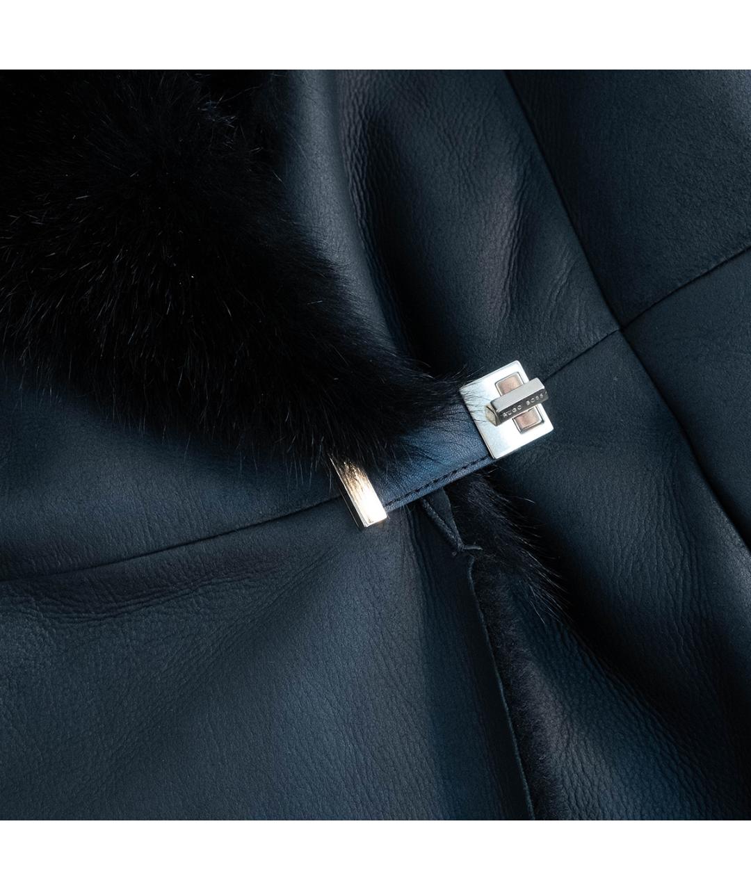 HUGO BOSS Черная кожаная дубленка, фото 4