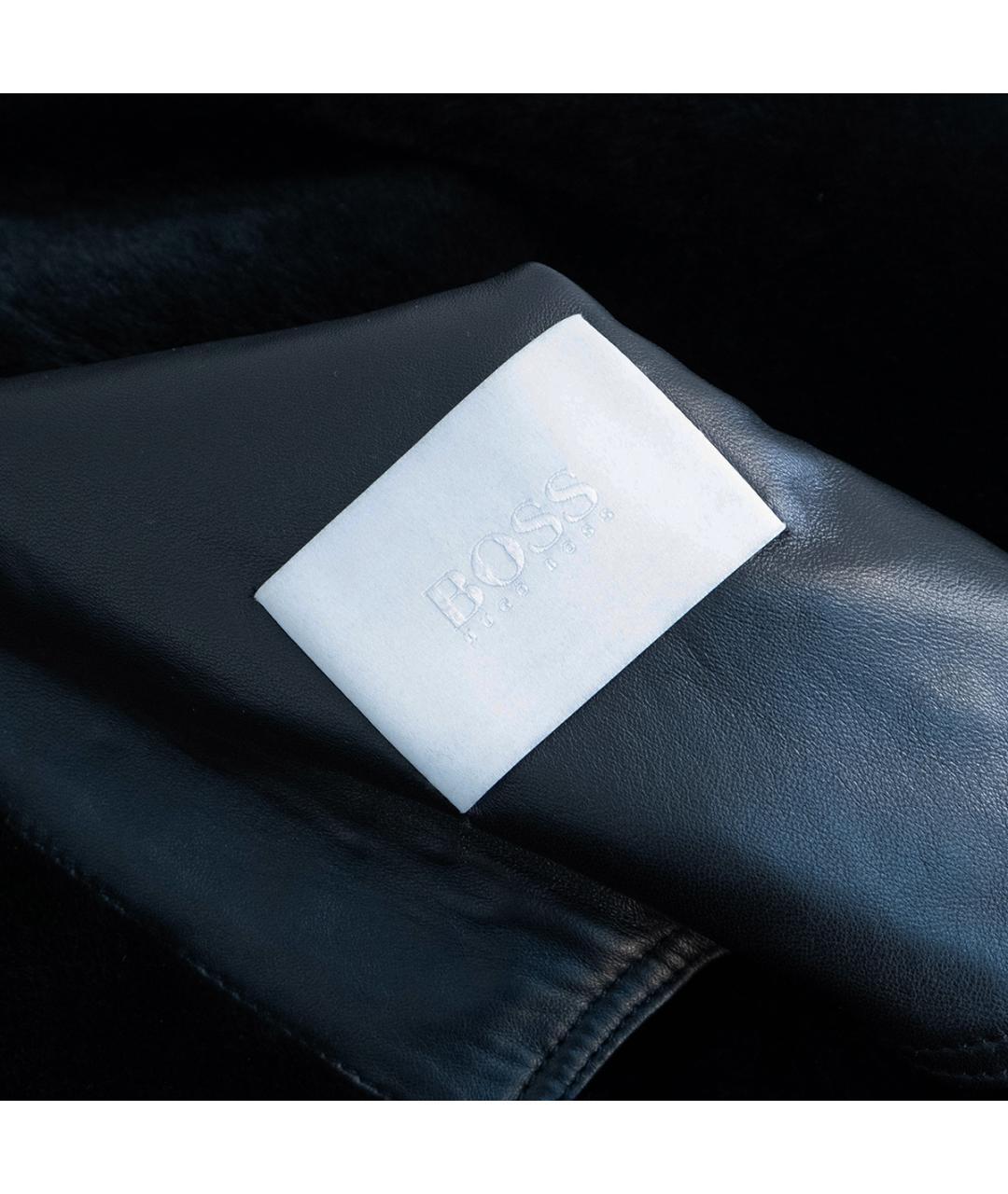 HUGO BOSS Черная кожаная дубленка, фото 6