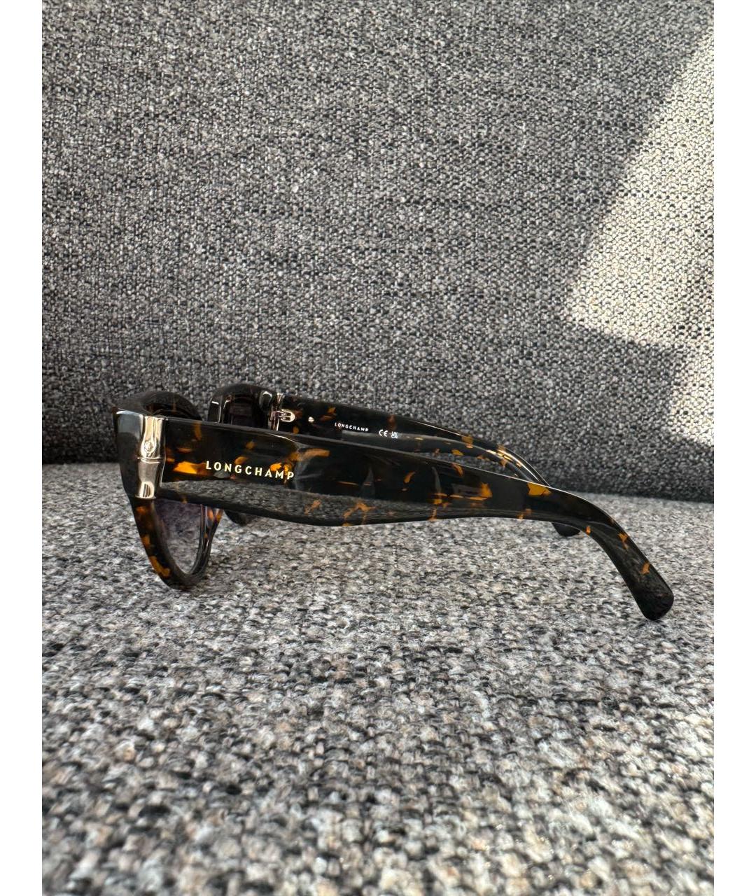 LONGCHAMP Коричневые пластиковые солнцезащитные очки, фото 6