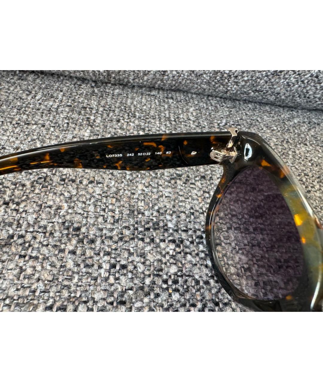 LONGCHAMP Коричневые пластиковые солнцезащитные очки, фото 5