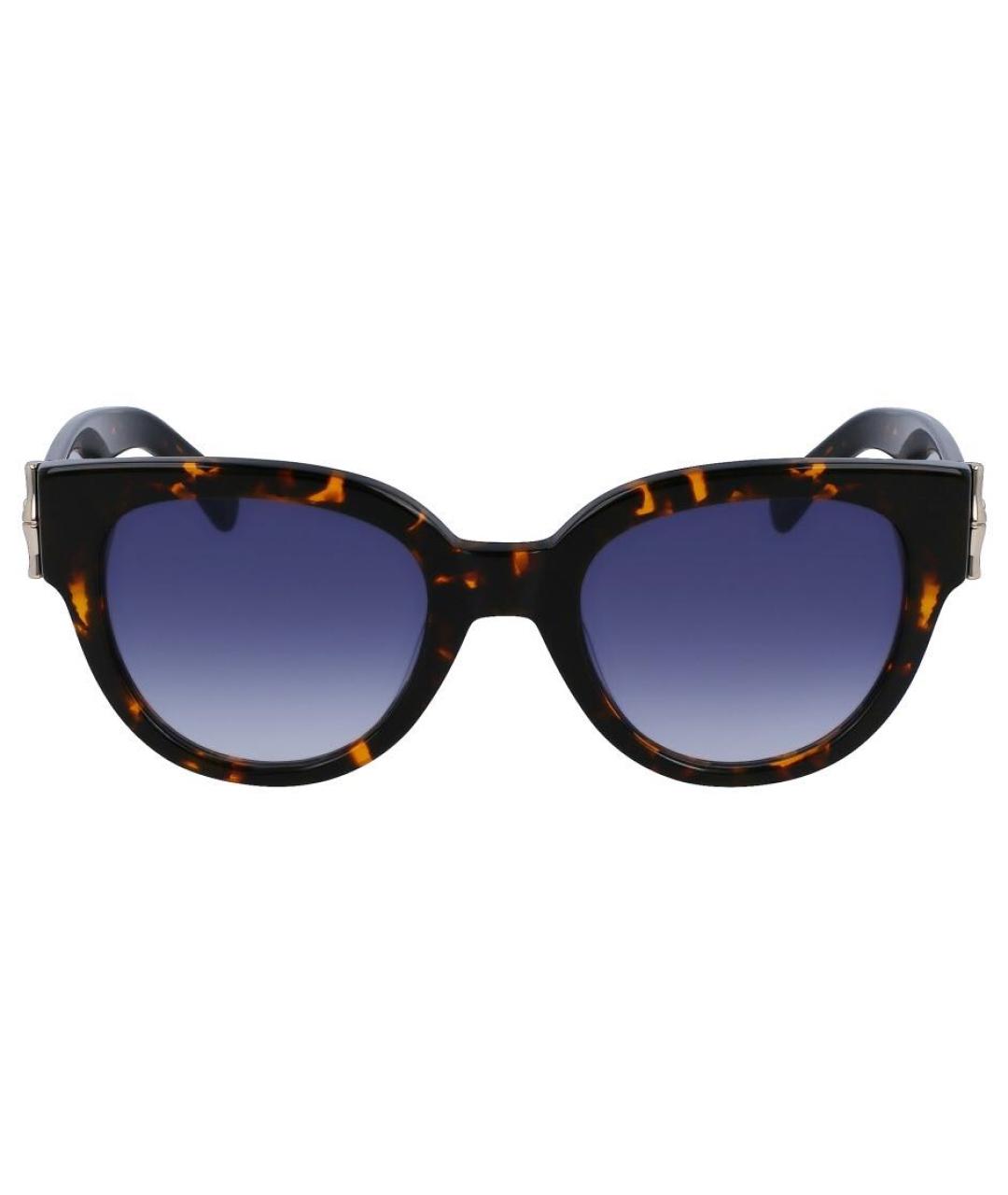 LONGCHAMP Коричневые пластиковые солнцезащитные очки, фото 1