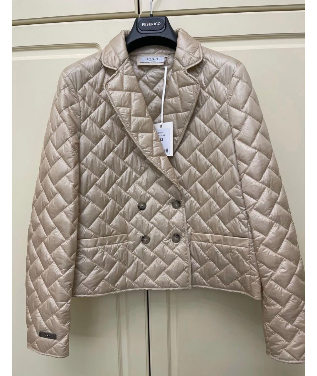 PESERICO Бежевая полиамидовая куртка, фото 3