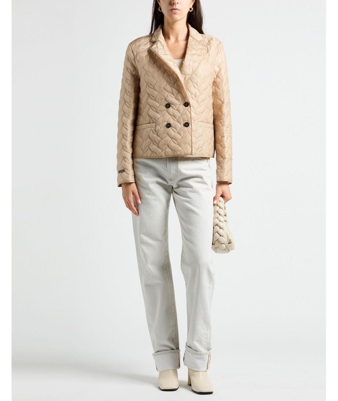 PESERICO Бежевая полиамидовая куртка, фото 2