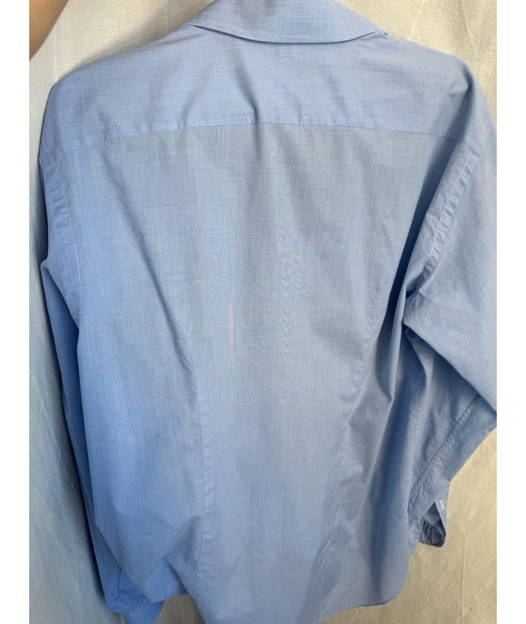 BRIONI Голубая хлопковая классическая рубашка, фото 7
