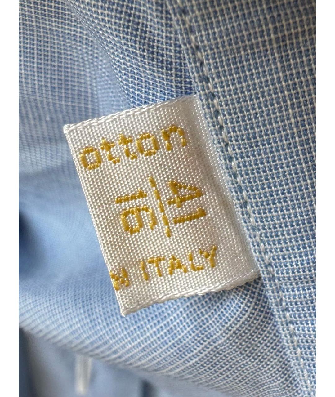 BRIONI Голубая хлопковая классическая рубашка, фото 6