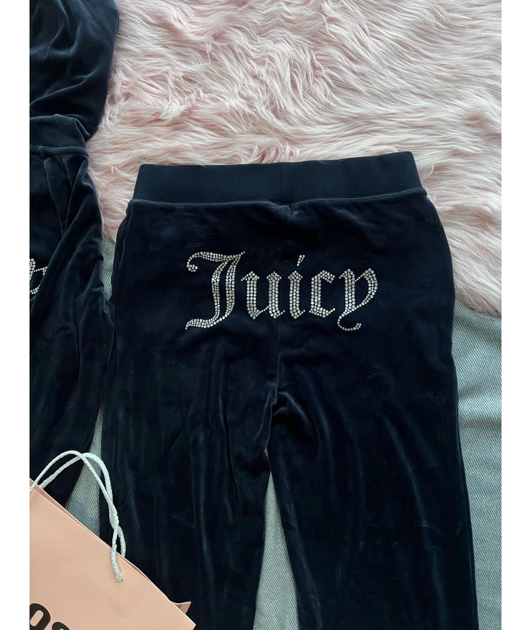 JUICY COUTURE Темно-синий велюровый спортивные костюмы, фото 7