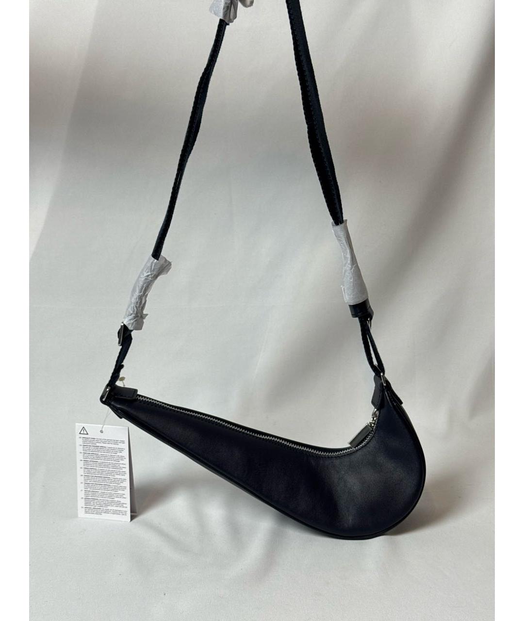 JACQUEMUS Темно-синяя кожаная сумка через плечо, фото 2