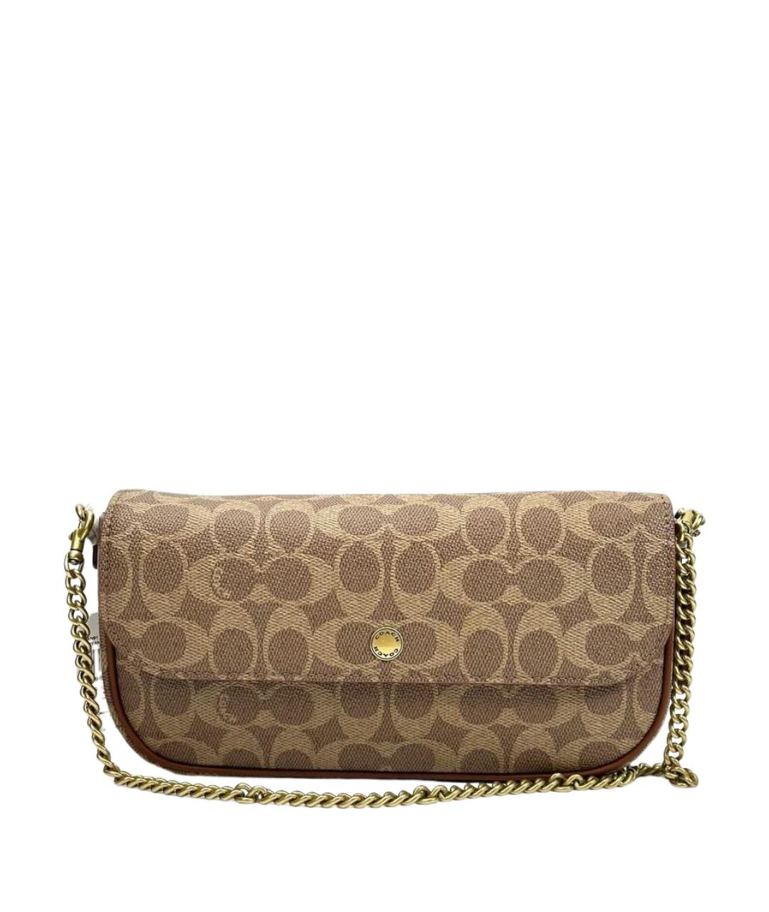 COACH Коричневая сумка с короткими ручками, фото 1