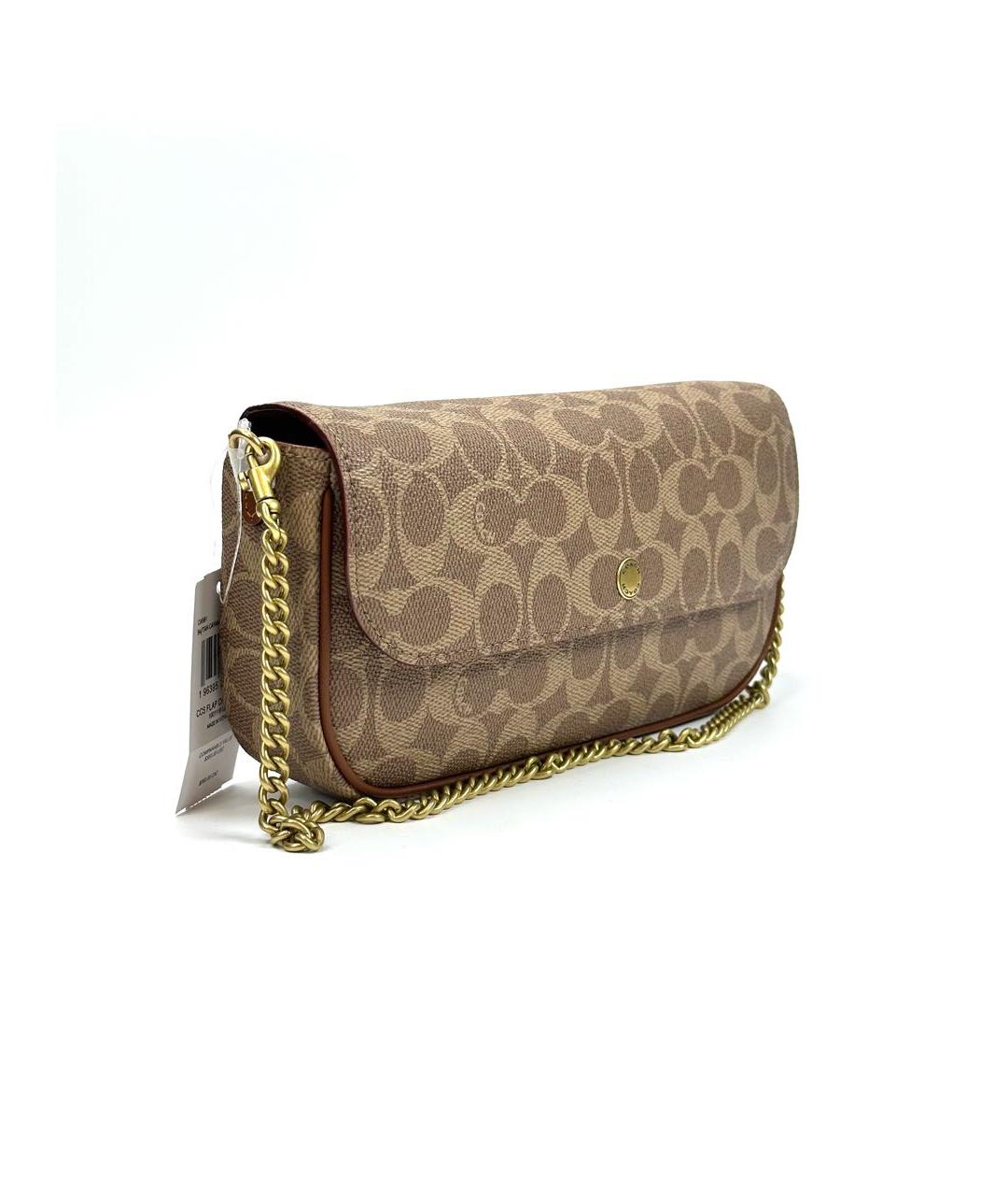 COACH Коричневая сумка с короткими ручками, фото 2