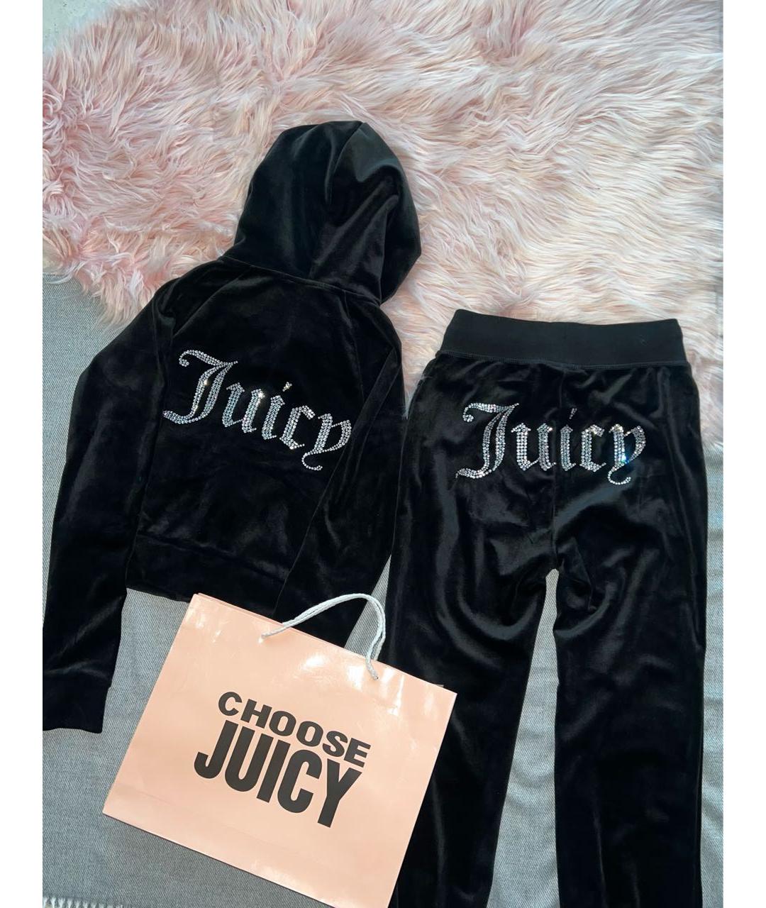 JUICY COUTURE Черный велюровый спортивные костюмы, фото 2