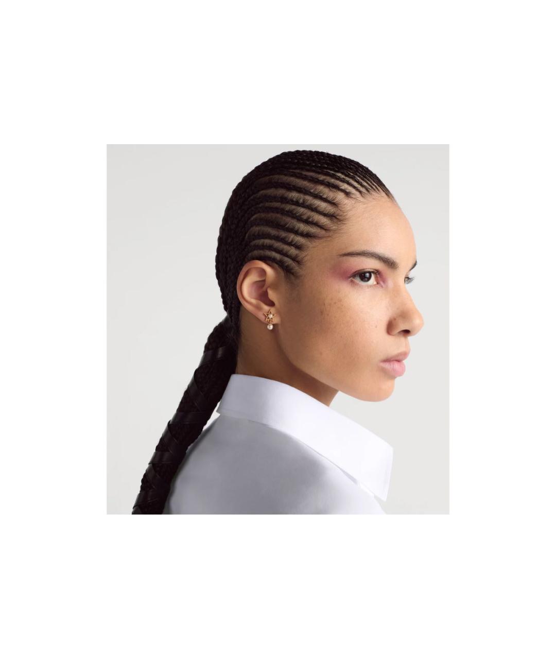 CHRISTIAN DIOR Золотые металлические серьги, фото 4