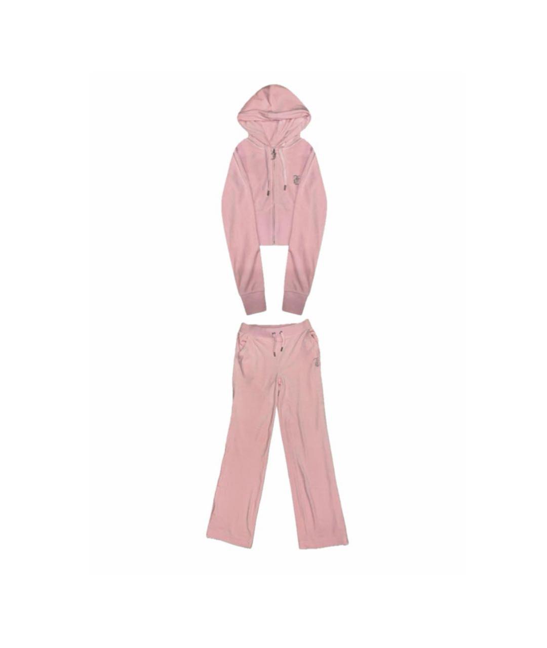 JUICY COUTURE Розовый велюровый спортивные костюмы, фото 9