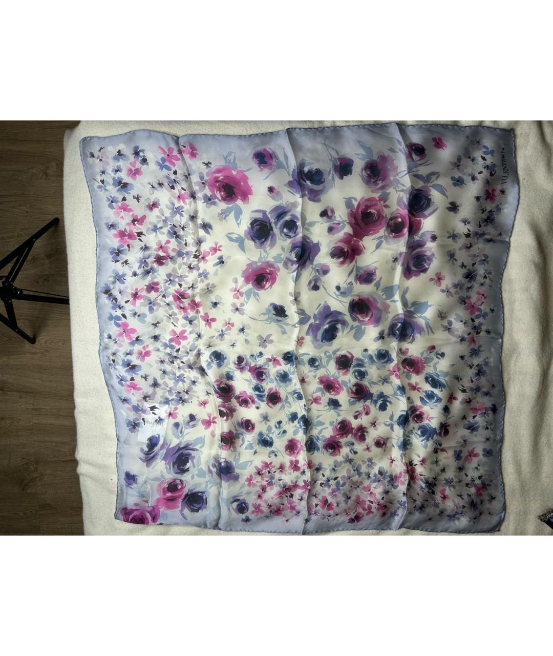 VALENTINO Мульти шелковый платок, фото 8