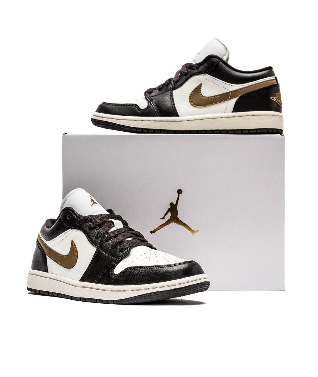 JORDAN Коричневые кожаные кроссовки, фото 3