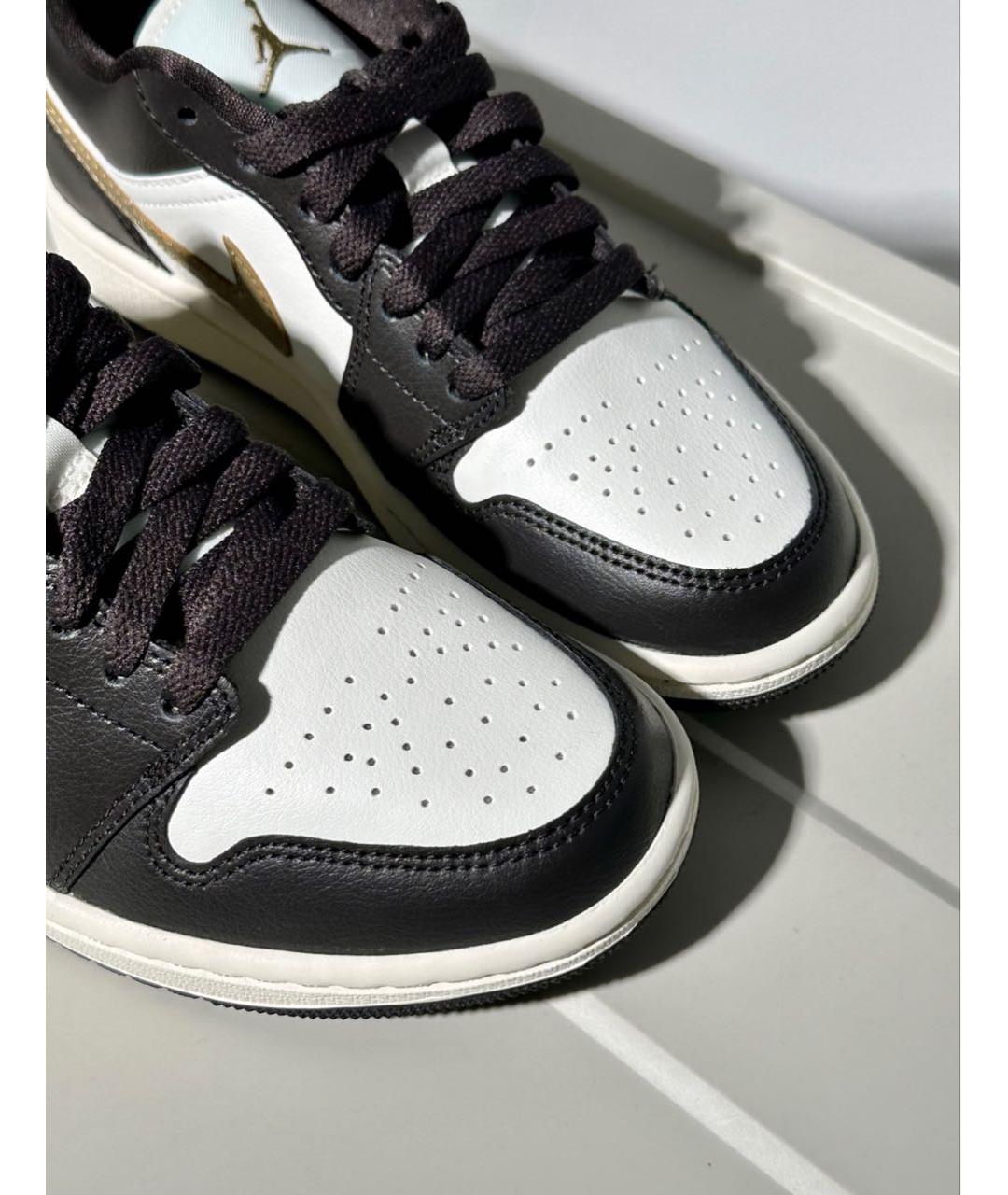 JORDAN Коричневые кожаные кроссовки, фото 6