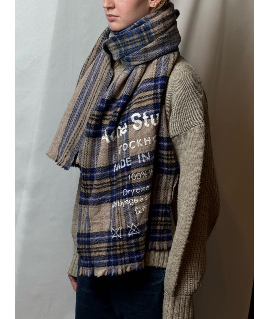 ACNE STUDIOS Мульти шерстяной шарф, фото 2