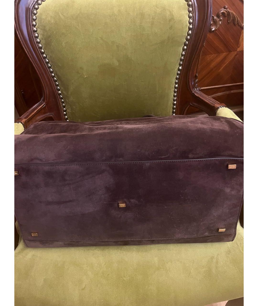 THE ROW Коричневая замшевая сумка тоут, фото 3