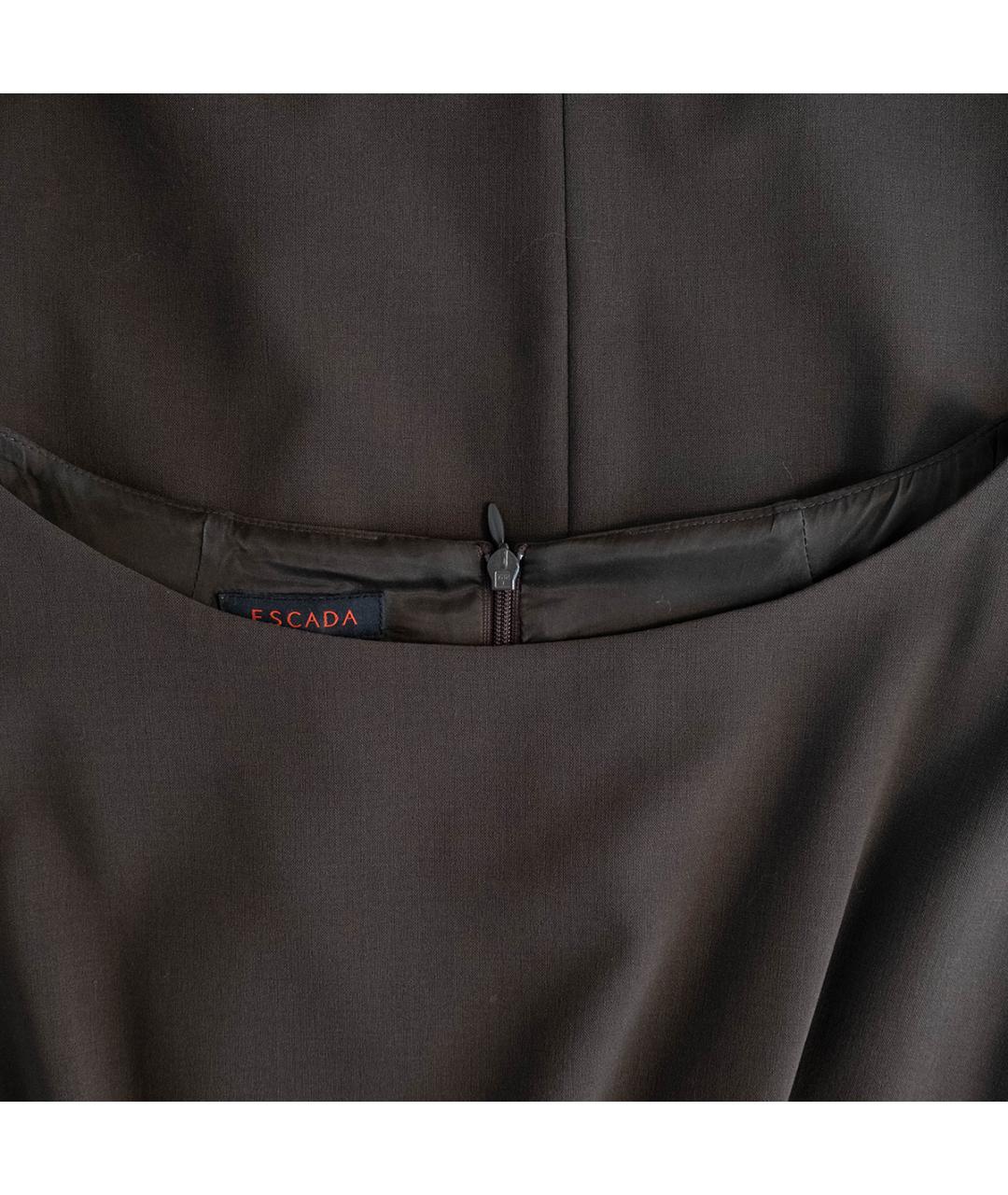 ESCADA Коричневое шерстяное повседневное платье, фото 3