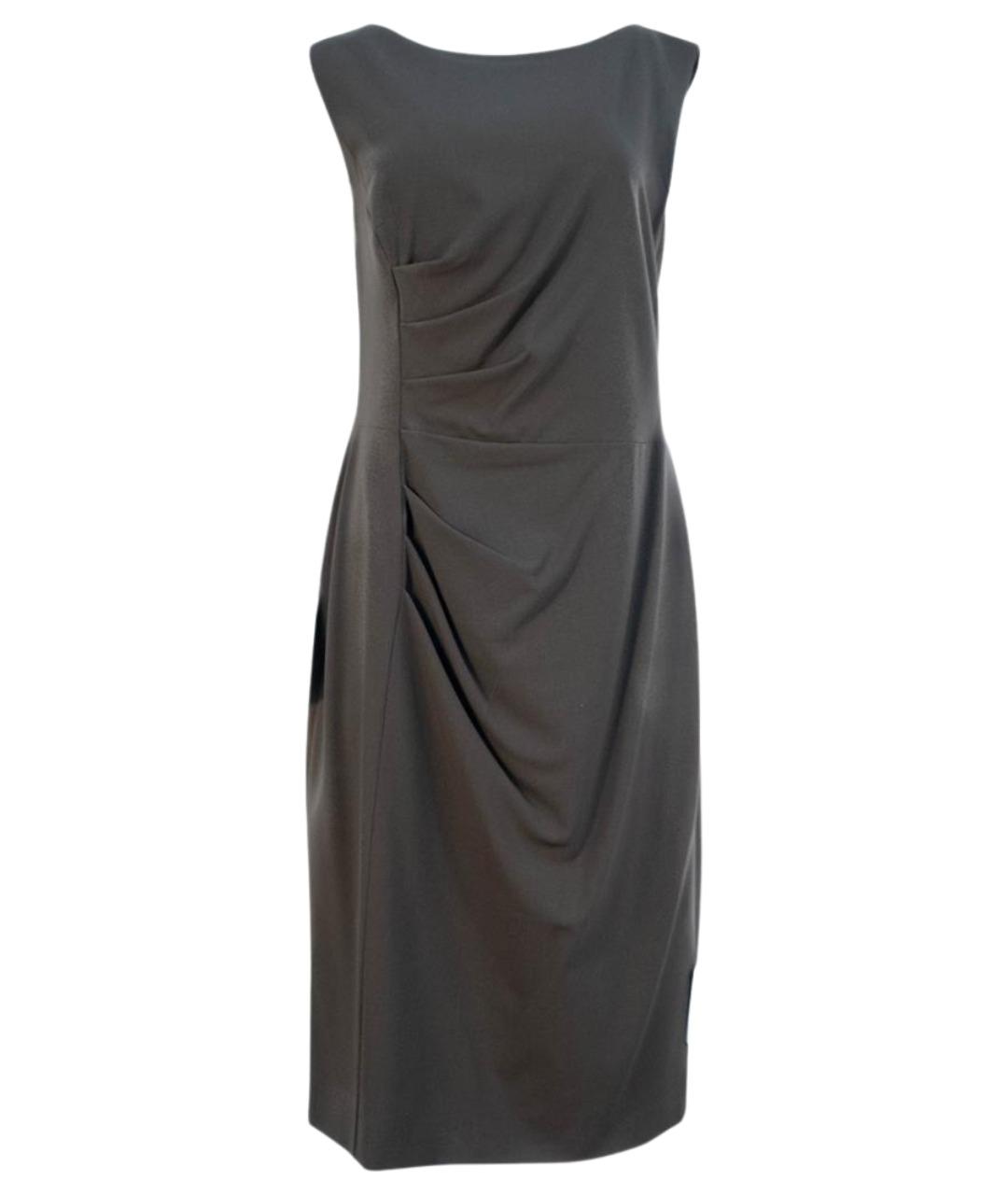 ESCADA Коричневое шерстяное повседневное платье, фото 1