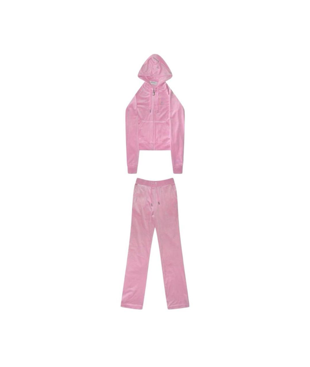JUICY COUTURE Розовый велюровый спортивные костюмы, фото 9
