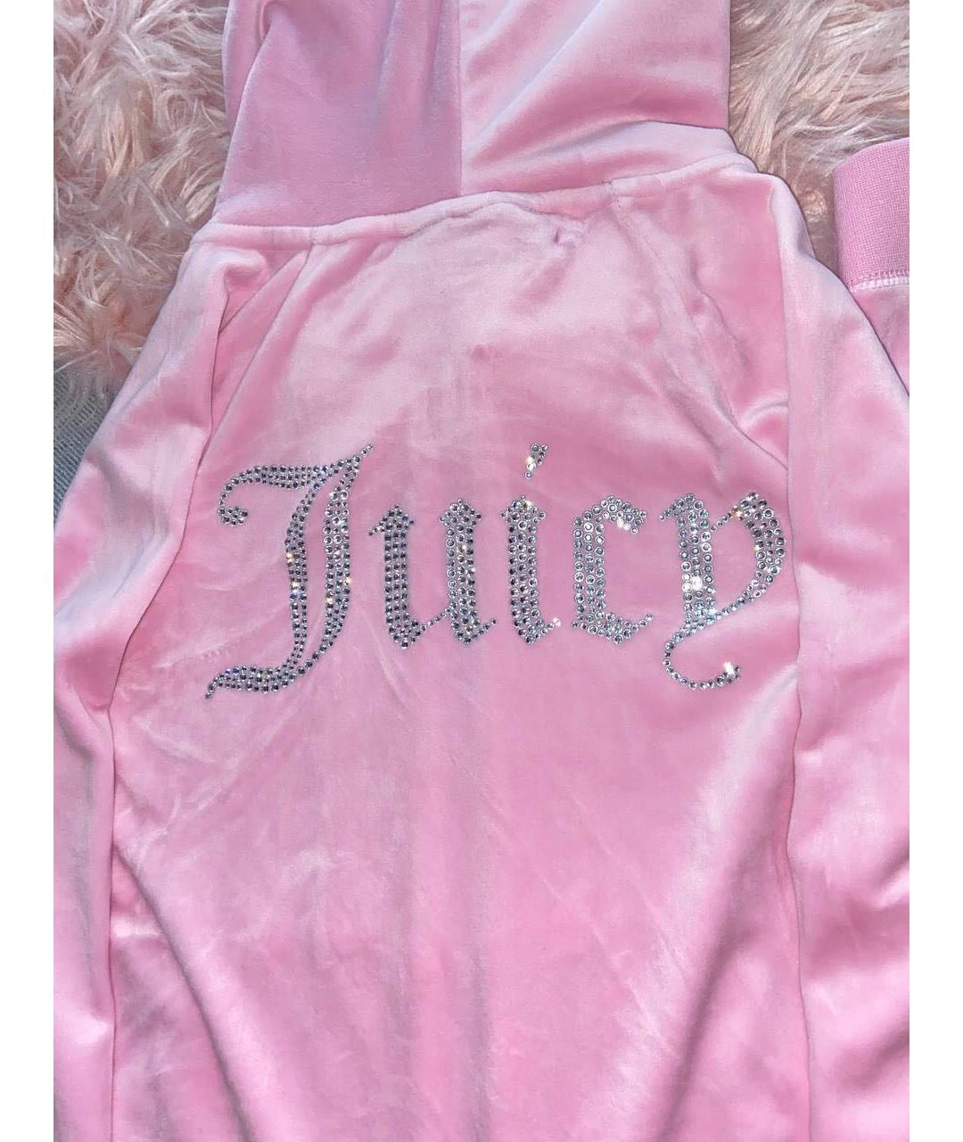 JUICY COUTURE Розовый велюровый спортивные костюмы, фото 4