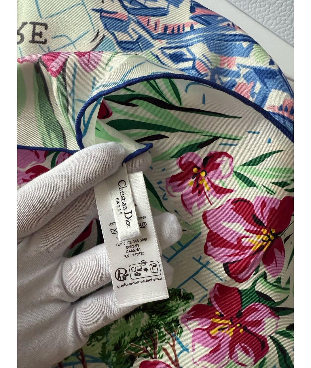 CHRISTIAN DIOR Мульти шелковый платок, фото 3