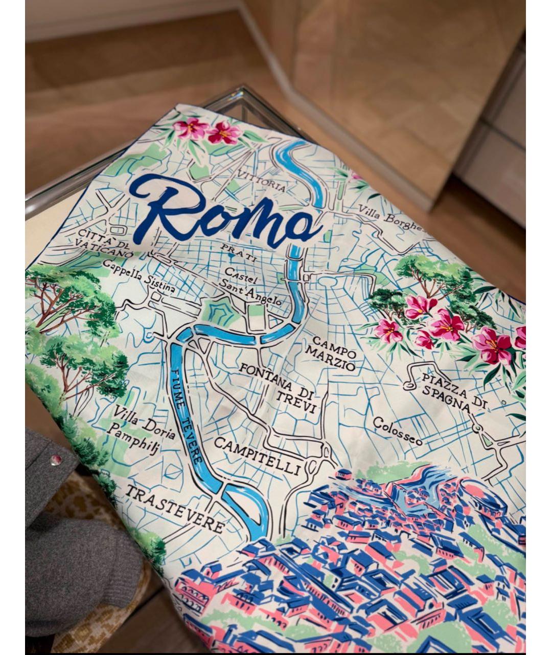 CHRISTIAN DIOR Мульти шелковый платок, фото 5