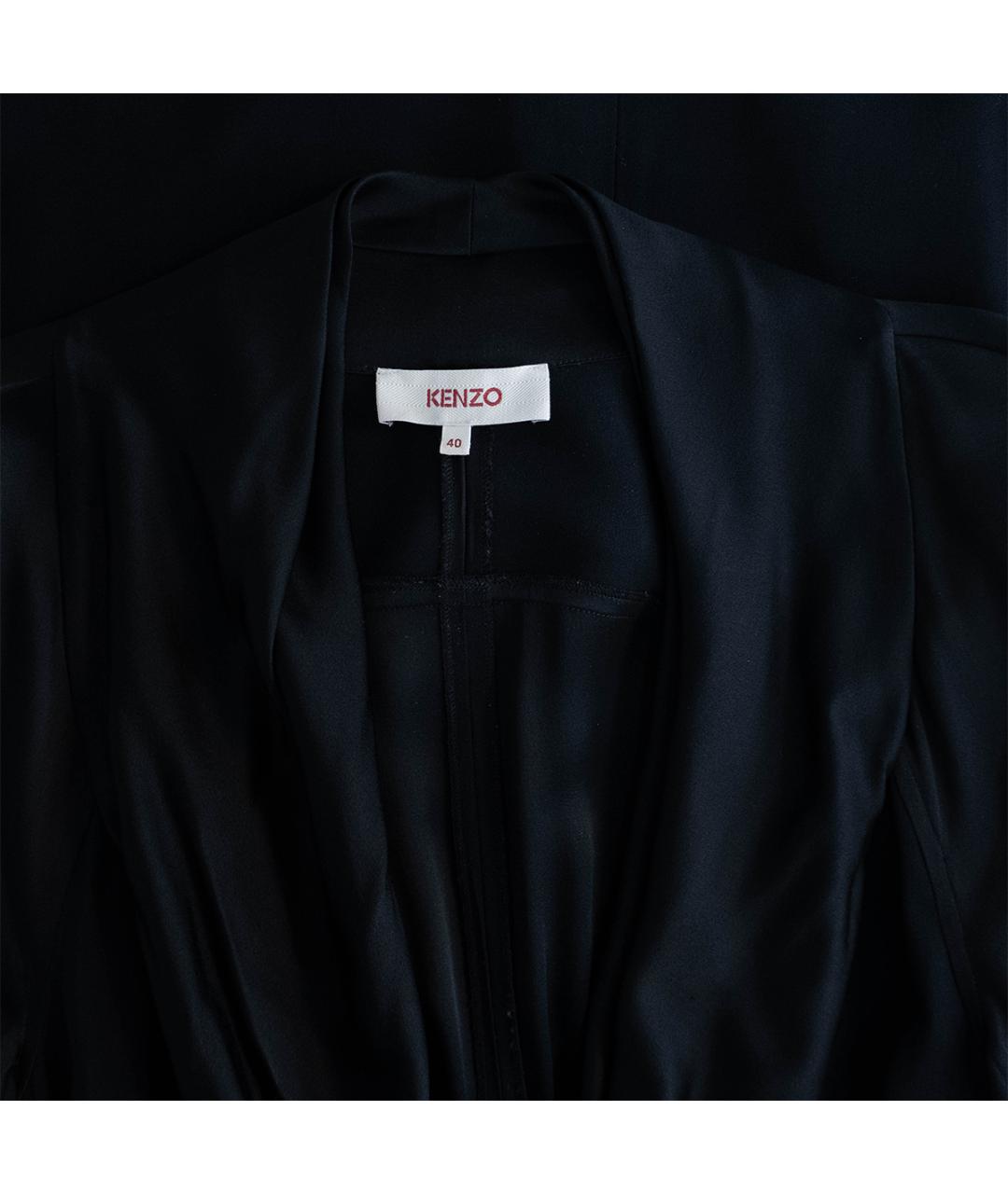 KENZO Черное ацетатное повседневное платье, фото 3