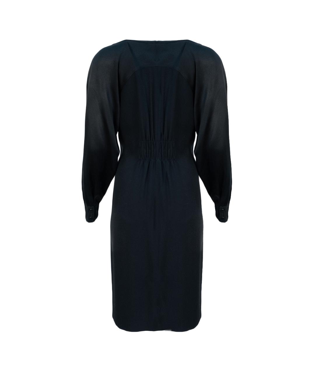 KENZO Черное ацетатное повседневное платье, фото 2