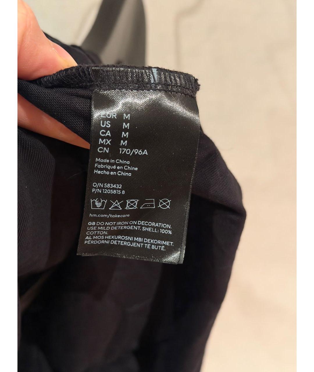 PACO RABANNE Черная хлопковая футболка, фото 2