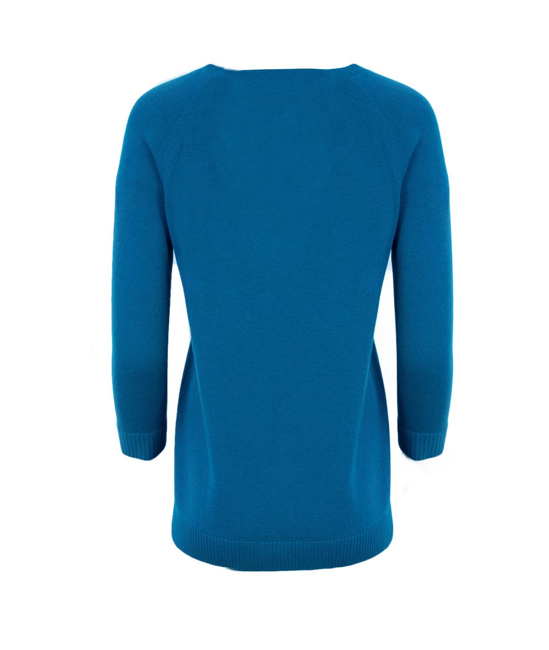 BURBERRY Бирюзовый хлопковый джемпер / свитер, фото 2