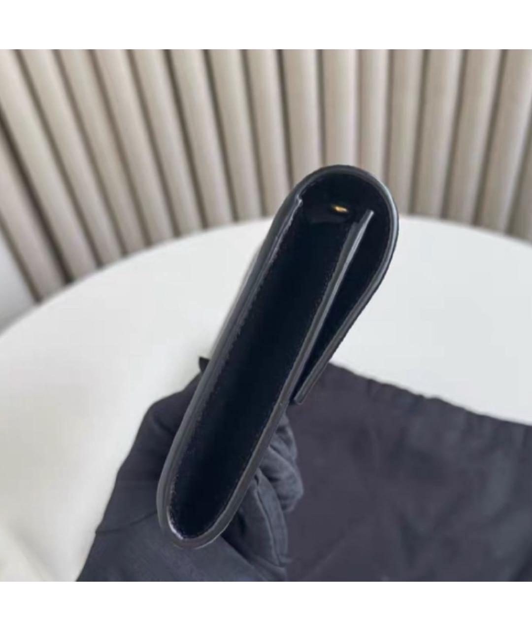 SAINT LAURENT Черный кожаный кошелек, фото 8