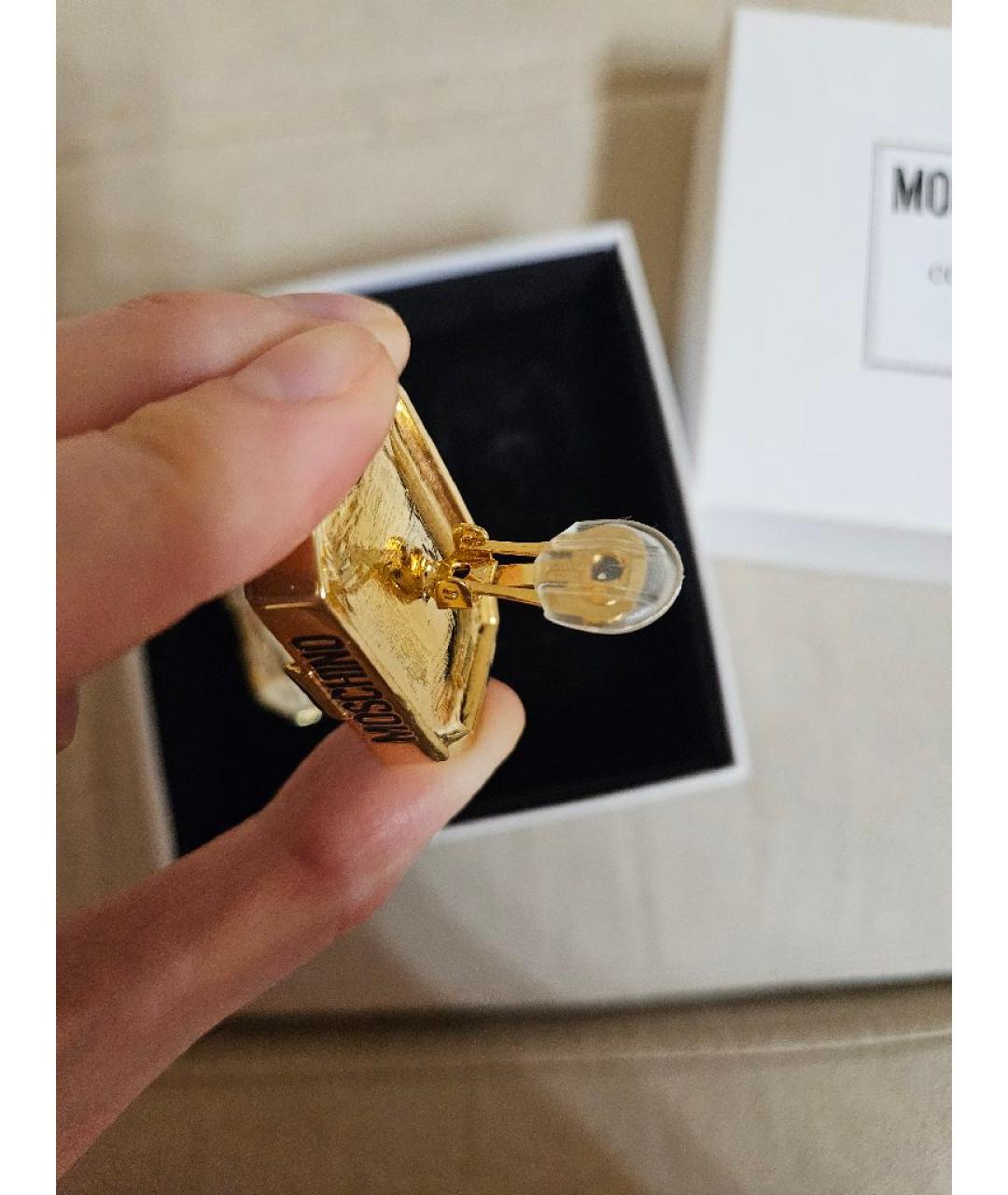 MOSCHINO Золотые металлические клипсы, фото 7