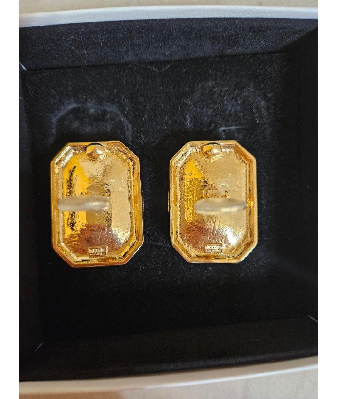 MOSCHINO Золотые металлические клипсы, фото 2