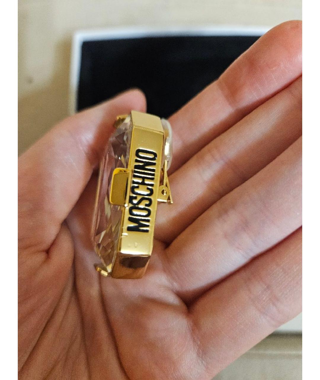 MOSCHINO Золотые металлические клипсы, фото 5