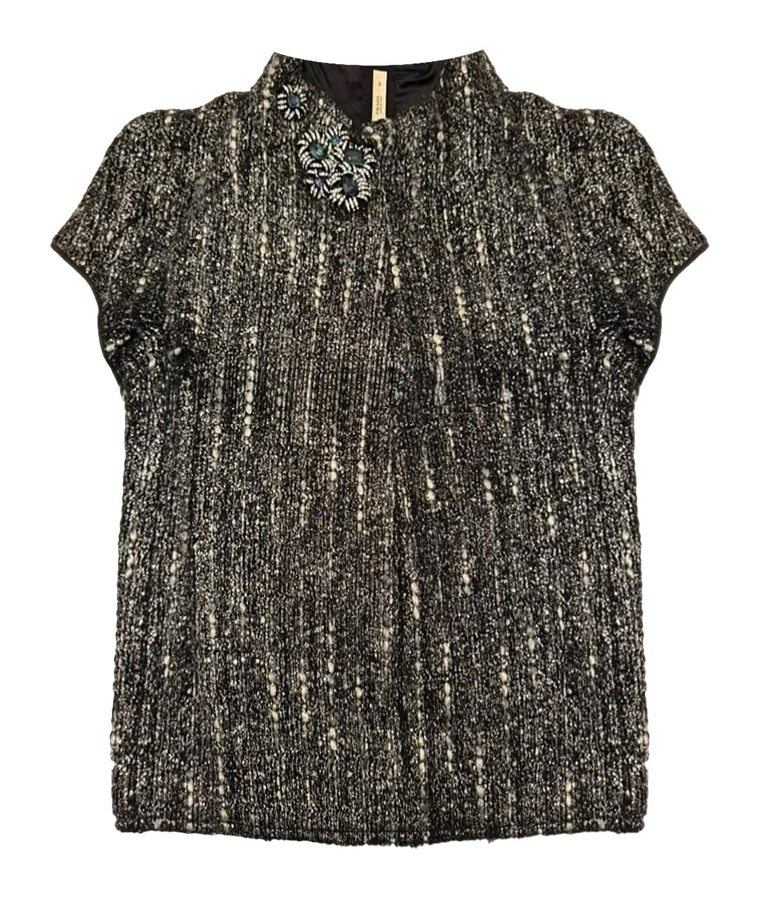 PRADA Серебрянный шерстяной костюм с юбками, фото 1